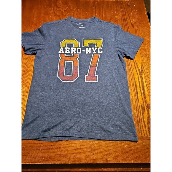 Aeropostale Tops - Aeropostale A87 New York City T-Shirt Medium Blue Casual Grunge Preppy‎ (A785)